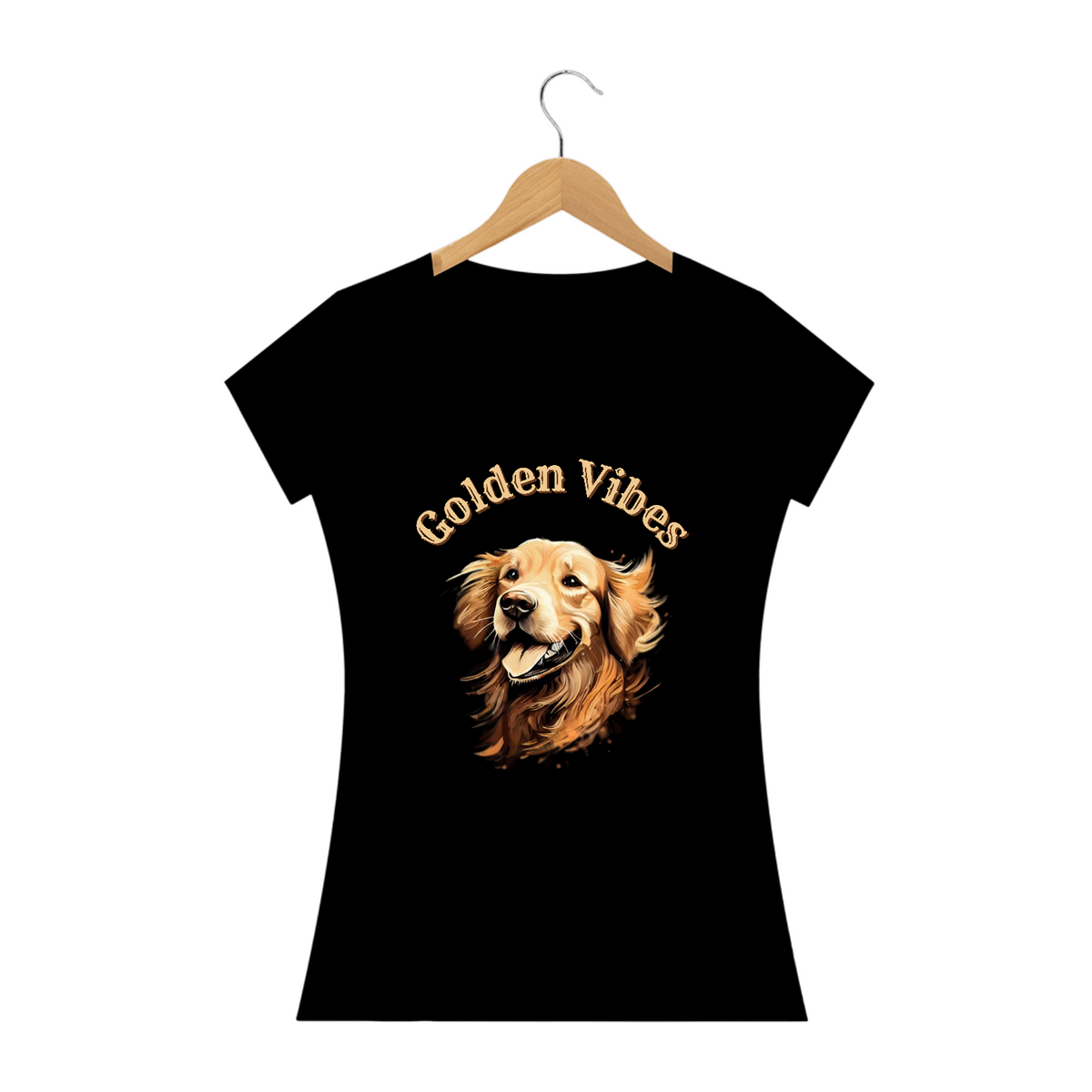 Nome do produto: Camiseta Baby Look Golden Vibes