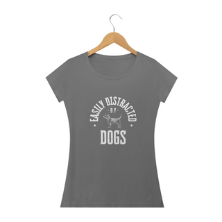 Camiseta Estonada Feminina Distracted by Dogs