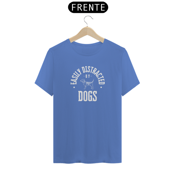 Camiseta Estonada Masculina Distracted by Dogs