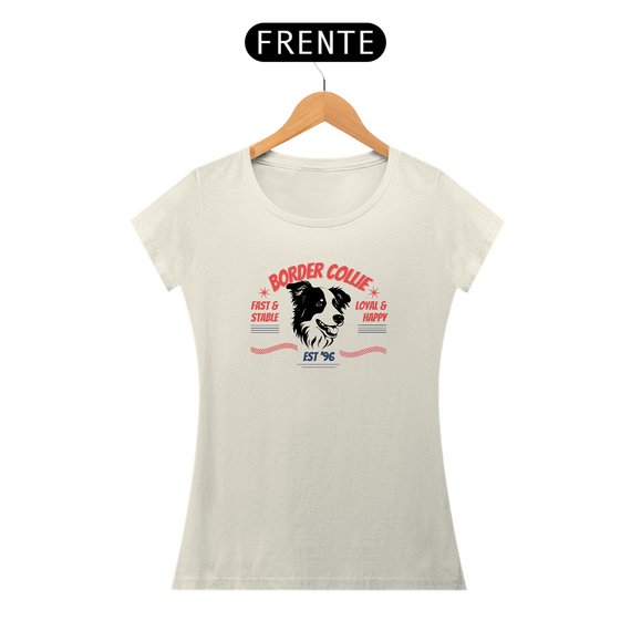 Camiseta Pima Feminina Border Collie