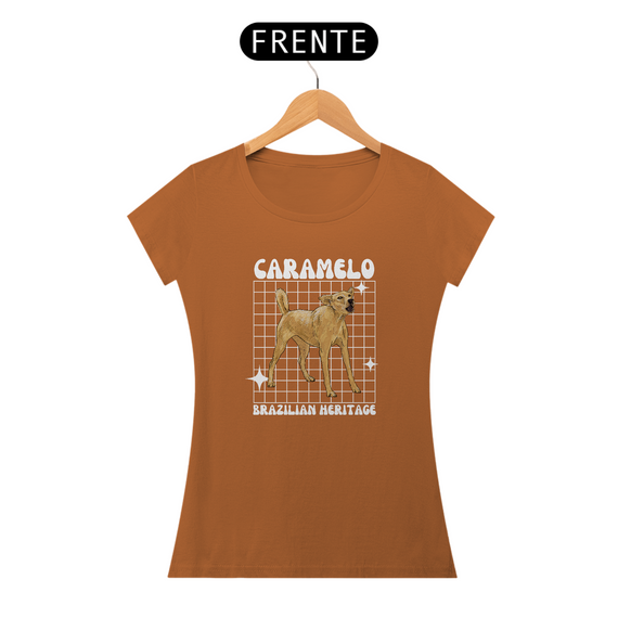 Camiseta Pima Feminina Caramelo Heritage