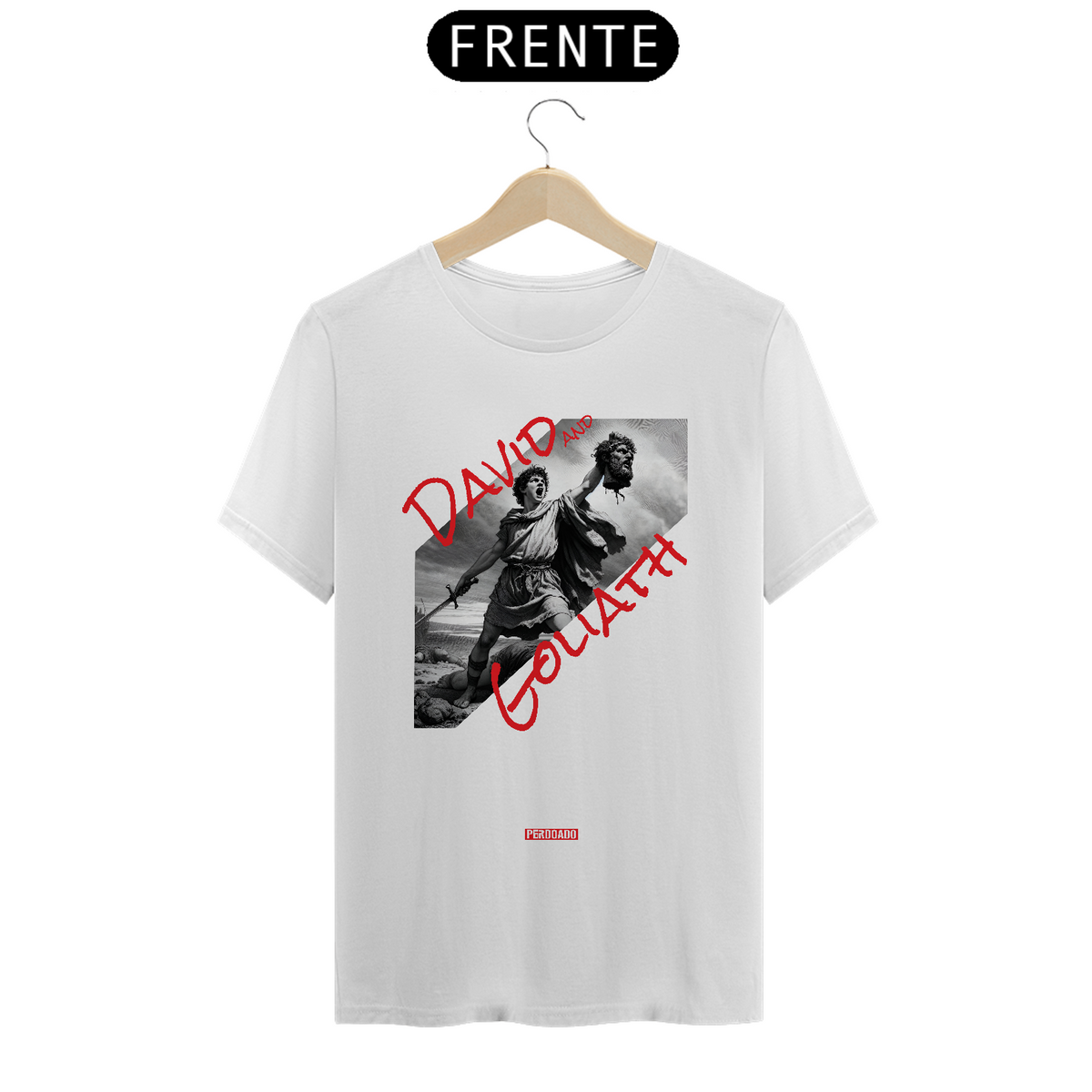 Nome do produto: 0015 - Camiseta Unissex David and Goliath