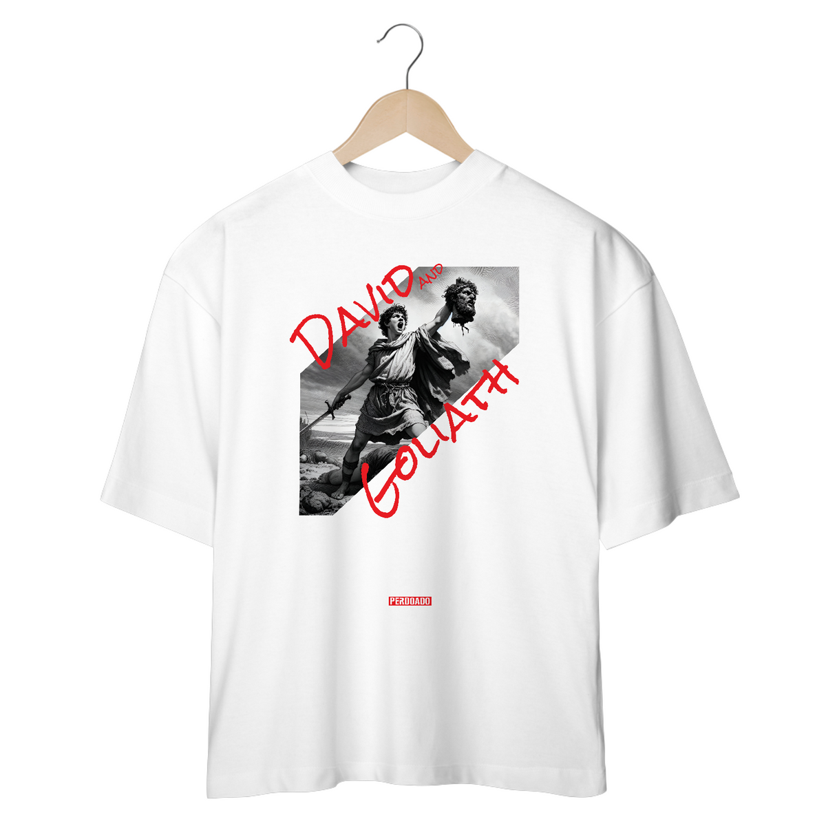 Nome do produto: 0015OS - Camiseta Oversized David and Goliath