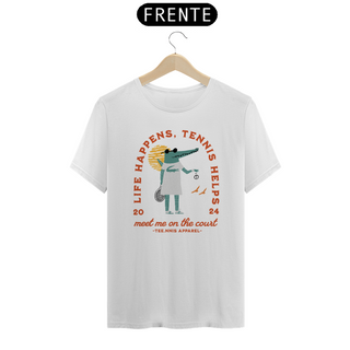 Nome do produtolife happens, tennis helps - Camiseta