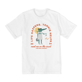 Nome do produtolife happens, tennis helps - Camiseta infantil (2 a 8 anos)