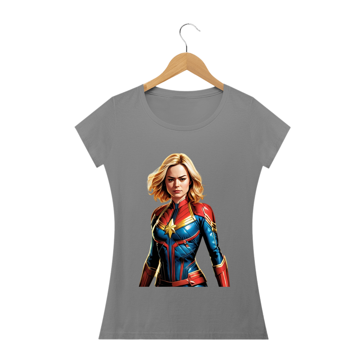 Nome do produto: Heroína do Universo: Camiseta da Capitã Marvel