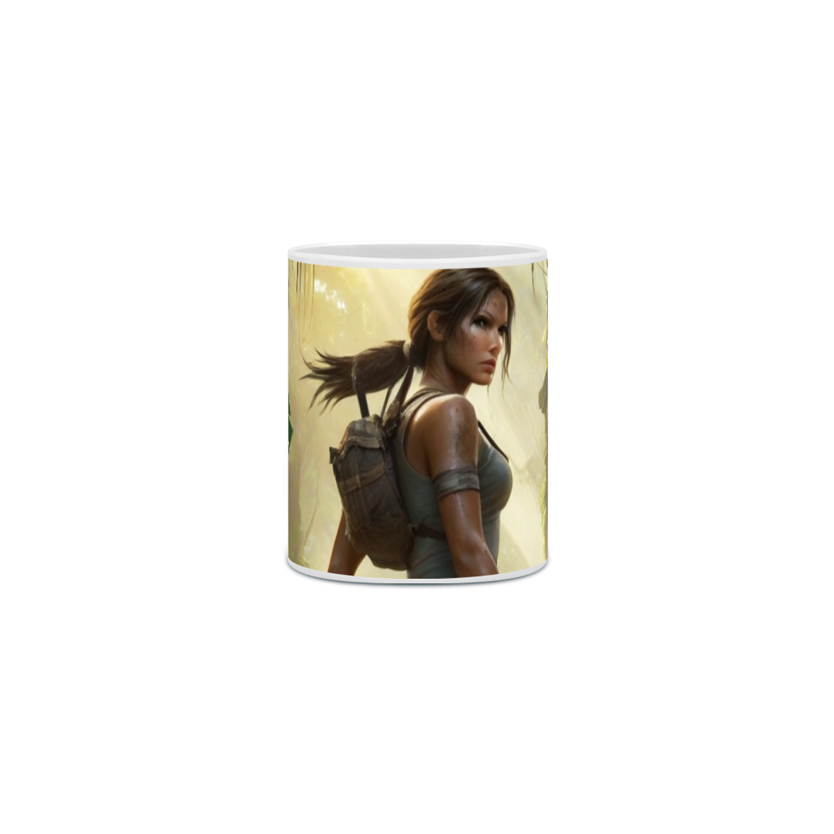 Nome do produto: Desbravando Mistérios a Cada Café: Caneca do Tomb Raider
