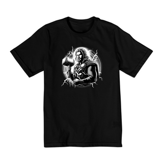 Nome do produtoPequeno Deus do Trovão: Camiseta do Thor para Mini-Heróis