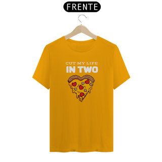 Nome do produtoCamiseta Cut My Life in Two Pizzas - Papa Roach (unissex) 