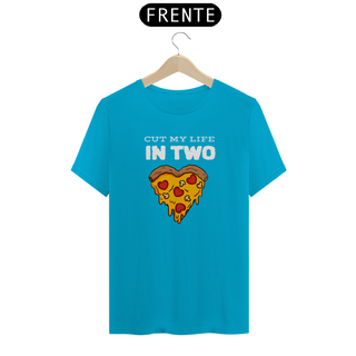 Nome do produtoCamiseta Cut My Life in Two Pizzas - Papa Roach (unissex) 