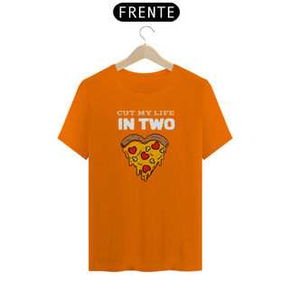 Nome do produtoCamiseta Cut My Life in Two Pizzas - Papa Roach (unissex) 