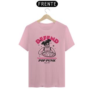Nome do produtoCamiseta Defend Pop Punk - Pizza Woman  (unissex)