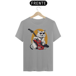 Nome do produtoCamiseta Unissex - Gato de Guitarra 