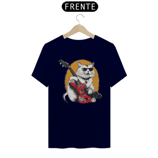 Nome do produtoCamiseta Unissex - Gato de Guitarra 