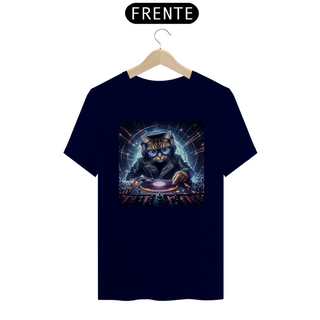 Nome do produtoCamiseta Unissex - Gato DJ