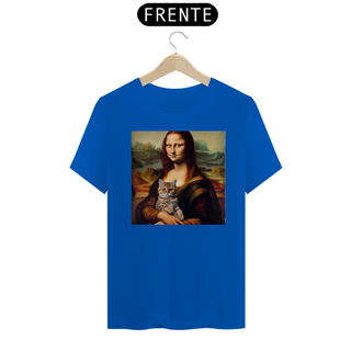 Nome do produtoCamiseta Unissex - Monalisa com gato