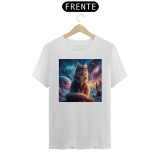 Nome do produtoCamiseta Unissex - Gato na galáxia