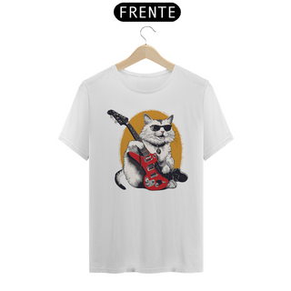 Nome do produtoCamiseta Unissex - Gato de Guitarra 