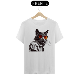 Nome do produtoCamiseta Unissex - Gato de óculos