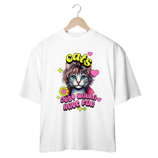 Nome do produtooversized unissex - cats just wanna have fun