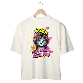 Nome do produtooversized unissex - cats just wanna have fun