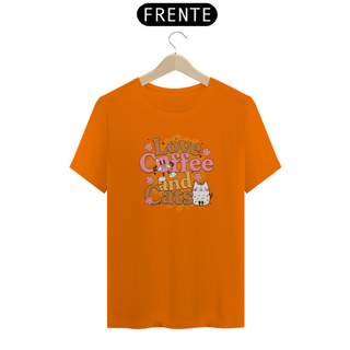 Nome do produtoCamiseta Unissex - Love Coffee and Cats