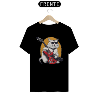 Nome do produtoCamiseta Unissex - Gato de Guitarra 