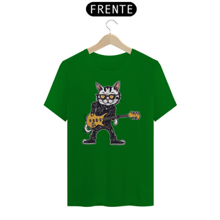 Nome do produtoCamiseta Unissex - Gato de Guitarra 