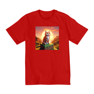 Nome do produtoCamiseta Infantil - Gato Minecraft