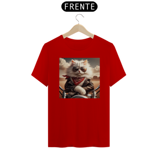 Nome do produtoCamiseta Unissex - Gato jaqueta de couro 