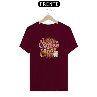 Nome do produtoCamiseta Unissex - Love Coffee and Cats