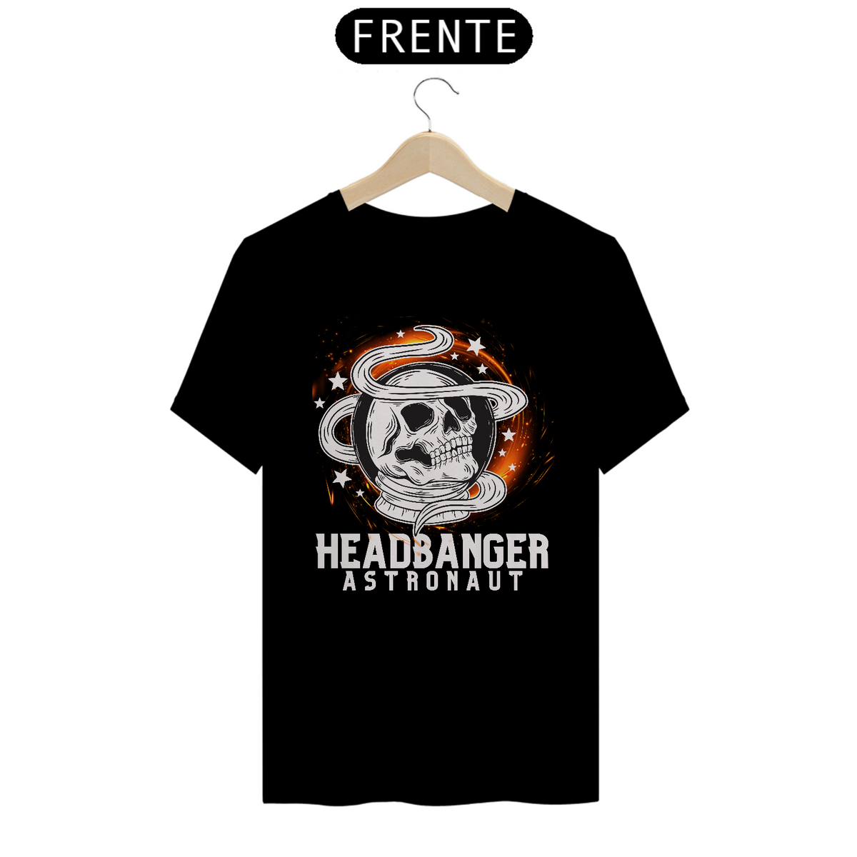 Nome do produtoCamiseta Black Headbanger Astronaut