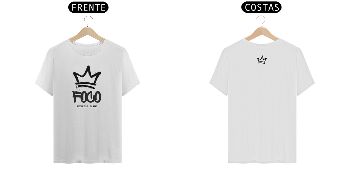 Nome do produto: Foco - Força - Fé camiseta premium Fit