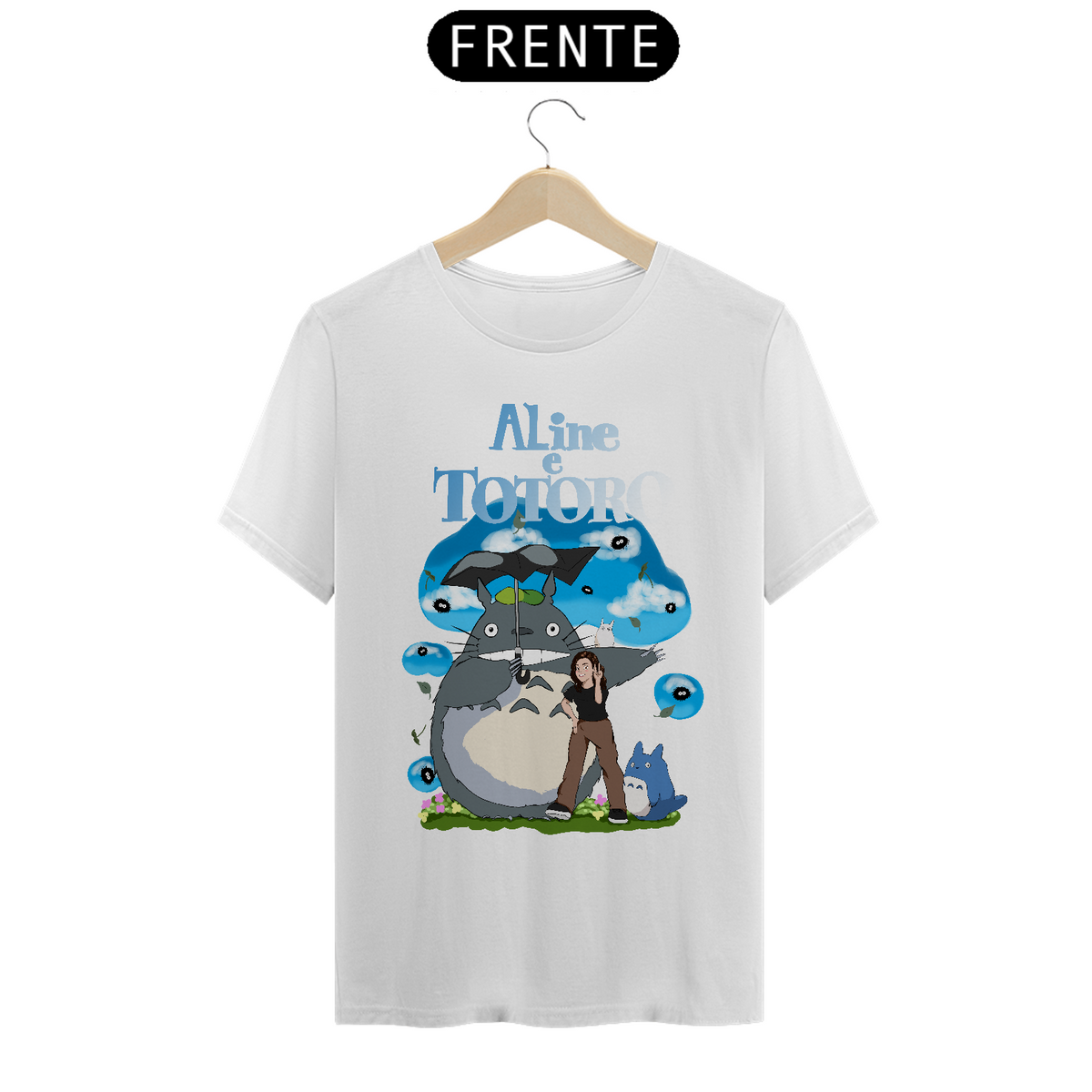 Nome do produto: ALINE E TOTORO - ARTE EXCLUSIVA