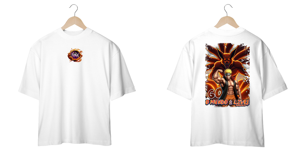 Nome do produto: Naruto & Kurama GO - OVERSIZED