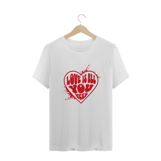 Nome do produtoCamiseta Plus Size Vivax - Love is all you need