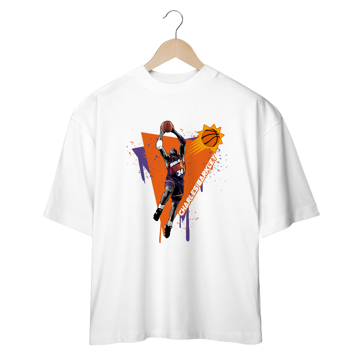 Nome do produto: Camiseta OverSized Vivax - CHARLES BARKLEY (Art1)