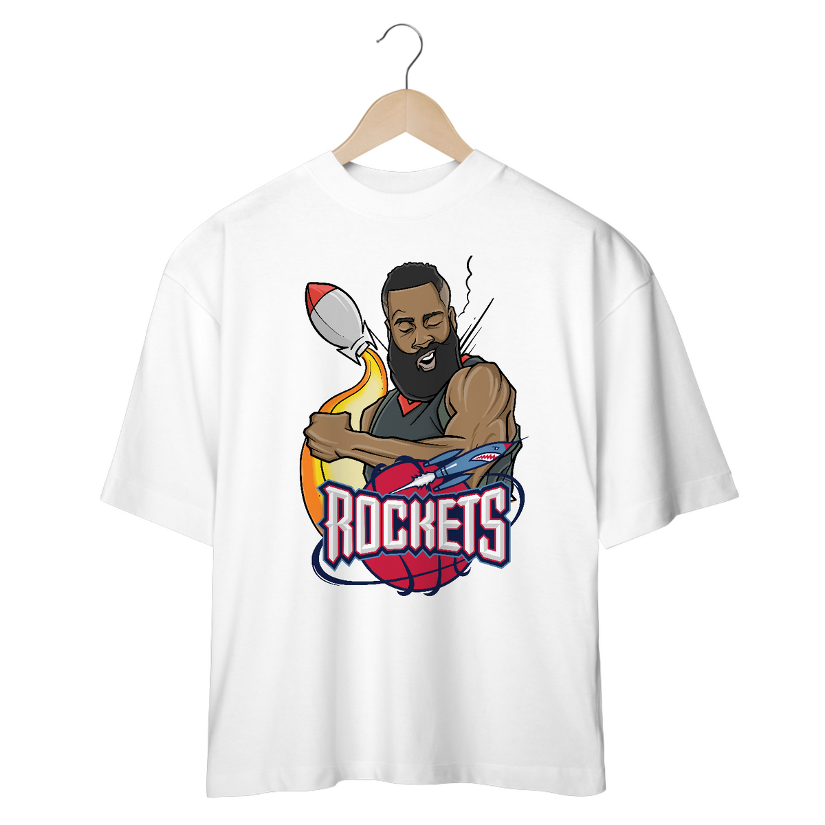 Nome do produto: Camiseta OverSized Vivax - HARDEN (The Rocket Man)