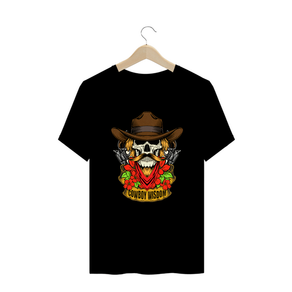 Camiseta Plus Size Vivax - Cowboy Skull