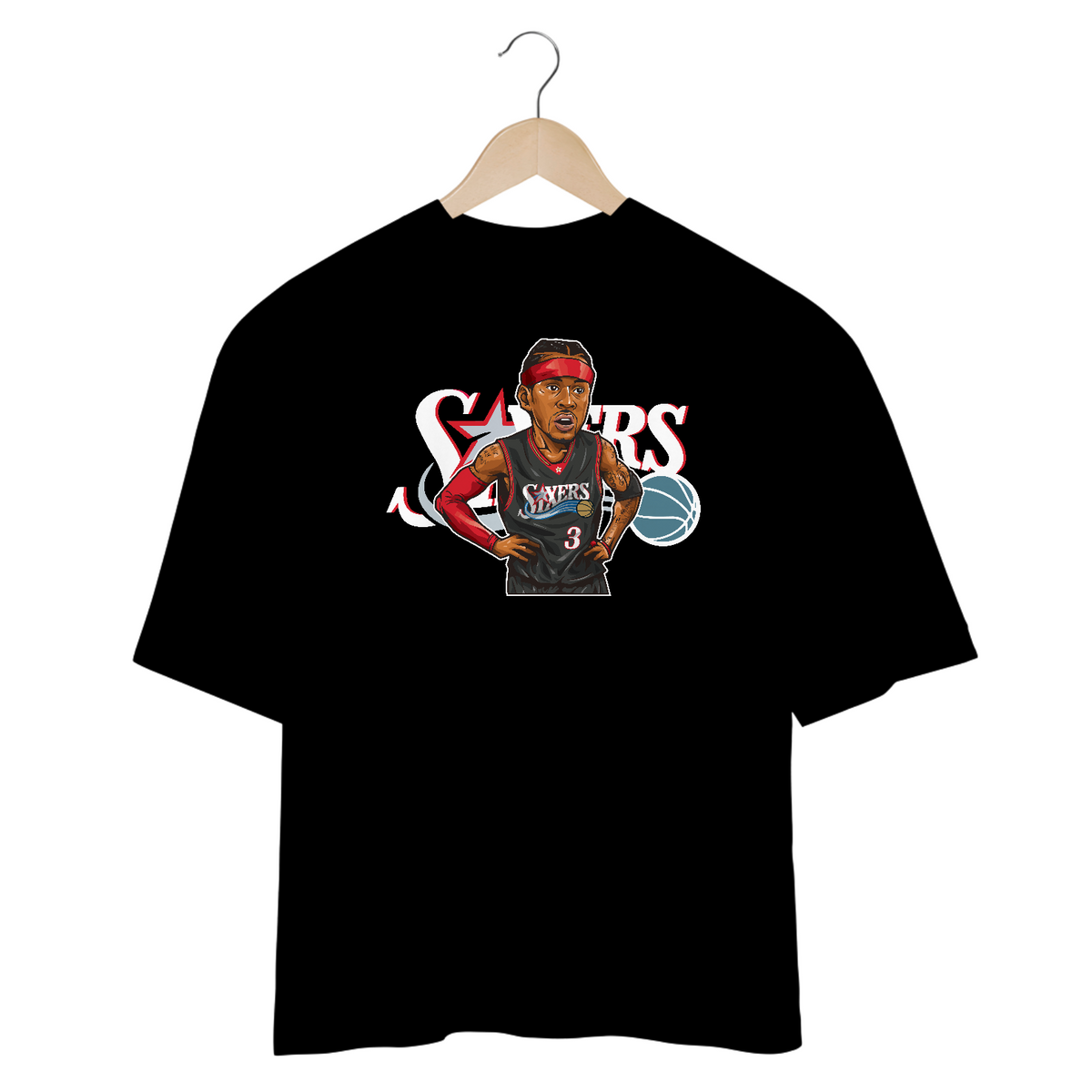 Nome do produto: Camiseta OverSized Vivax - IVERSON (Sixers)