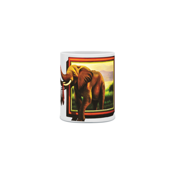 Caneca 3d Elefante Personalizada 