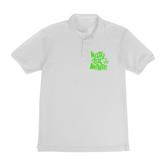 Camiseta Polo Naturalmente Logo Verde