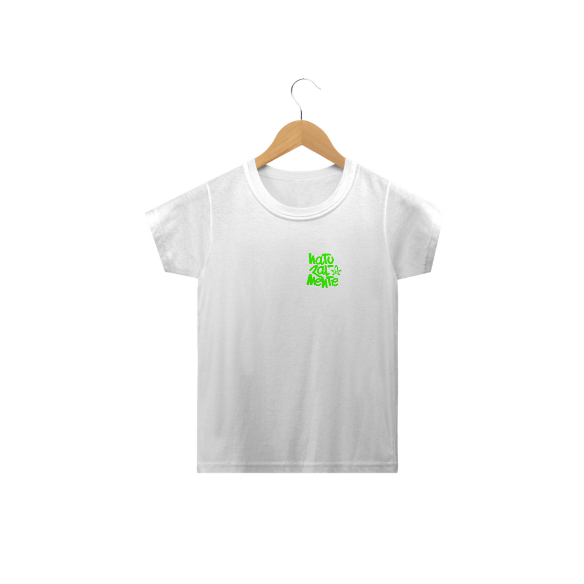 Nome do produto: Camiseta Infantil Classic Naturalmente Logo Verde