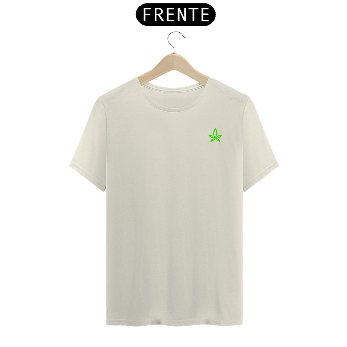 Nome do produto: Camiseta Prima Naturalmente Simbolo Verde