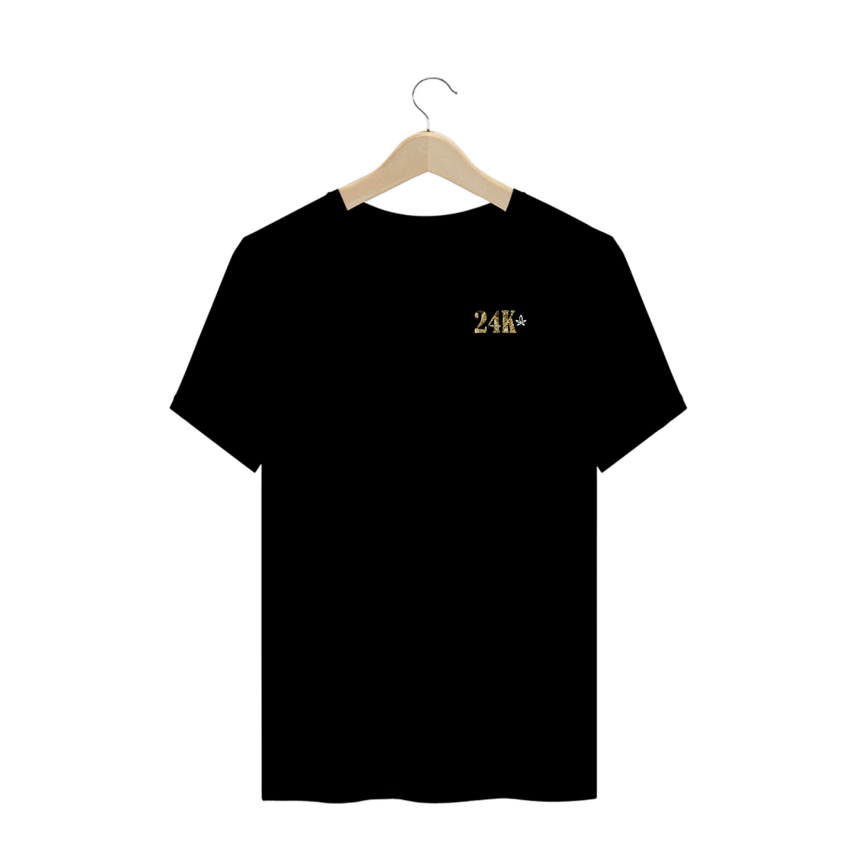 Nome do produto: Camiseta Plus Size 24K Logo Branco
