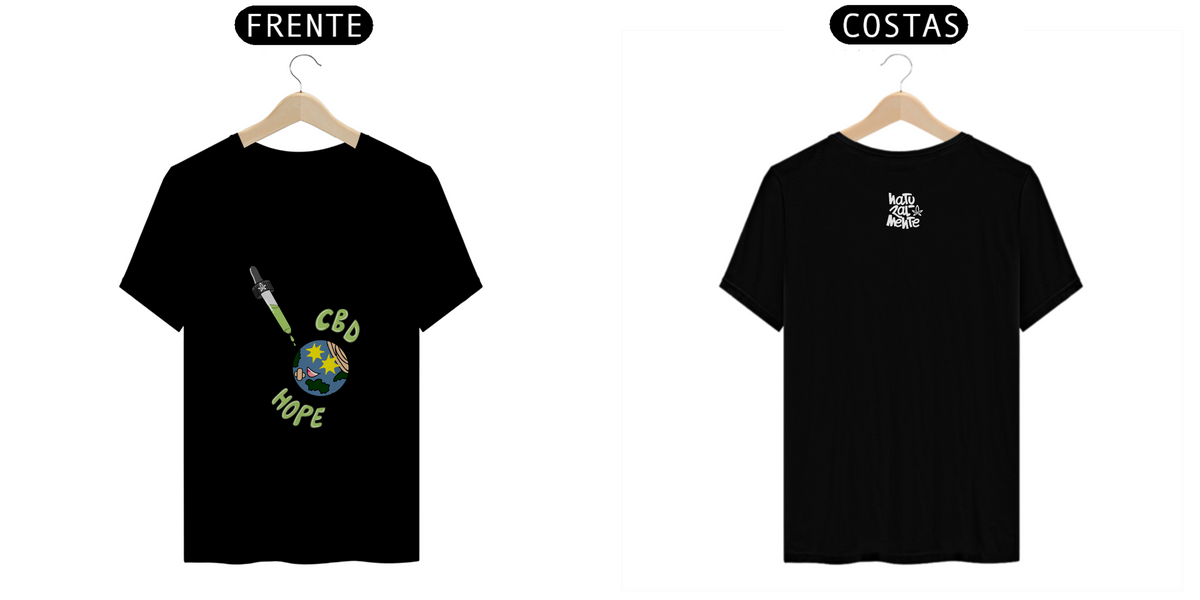 Nome do produto: Camiseta CBD Hope - Logo Branco