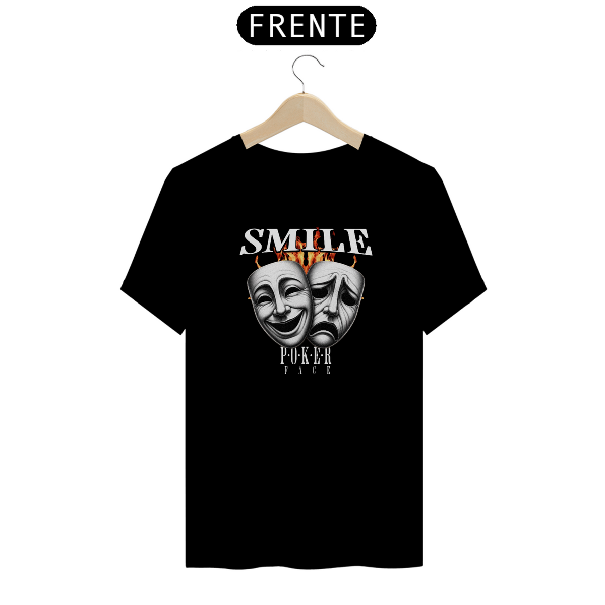 Nome do produto: CAMISETA SMILE POKER FACE