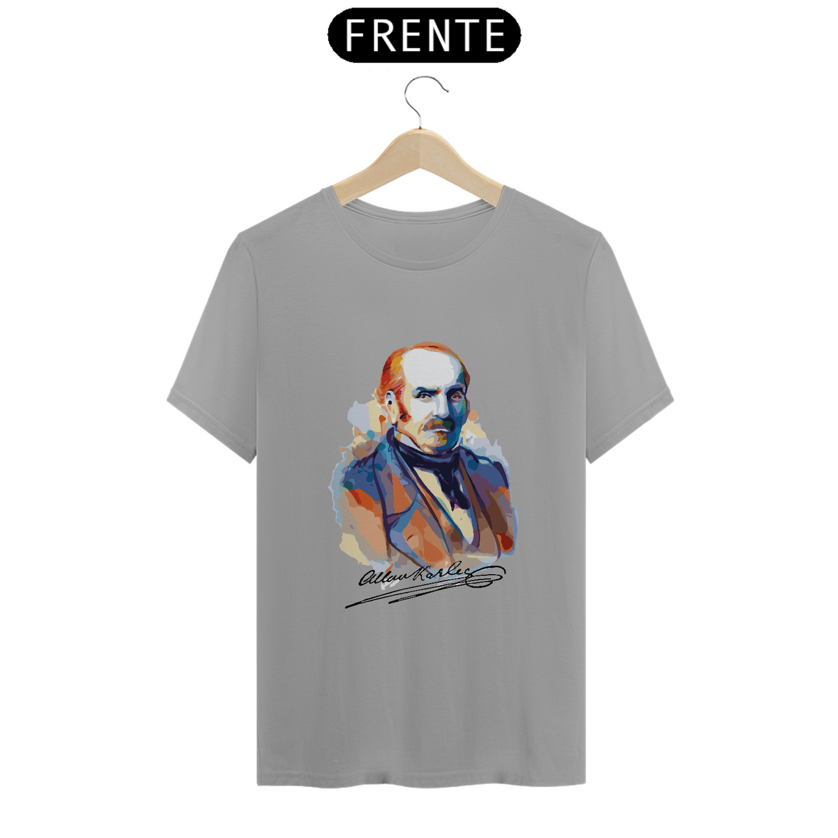 Nome do produto: Camiseta Espírita Allan Kardec Pintura