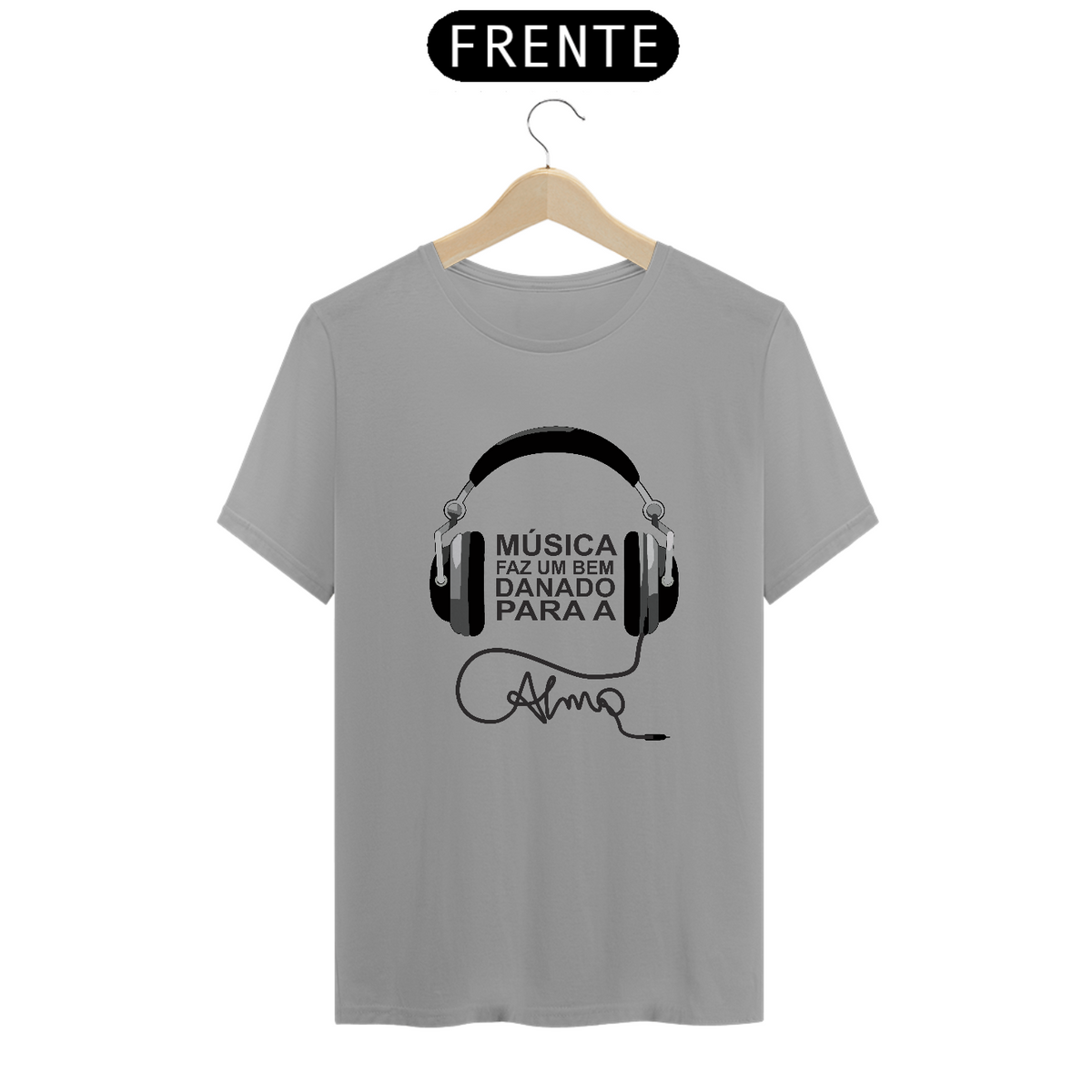 Nome do produto: Camiseta Espírita Música faz Bem pra Alma