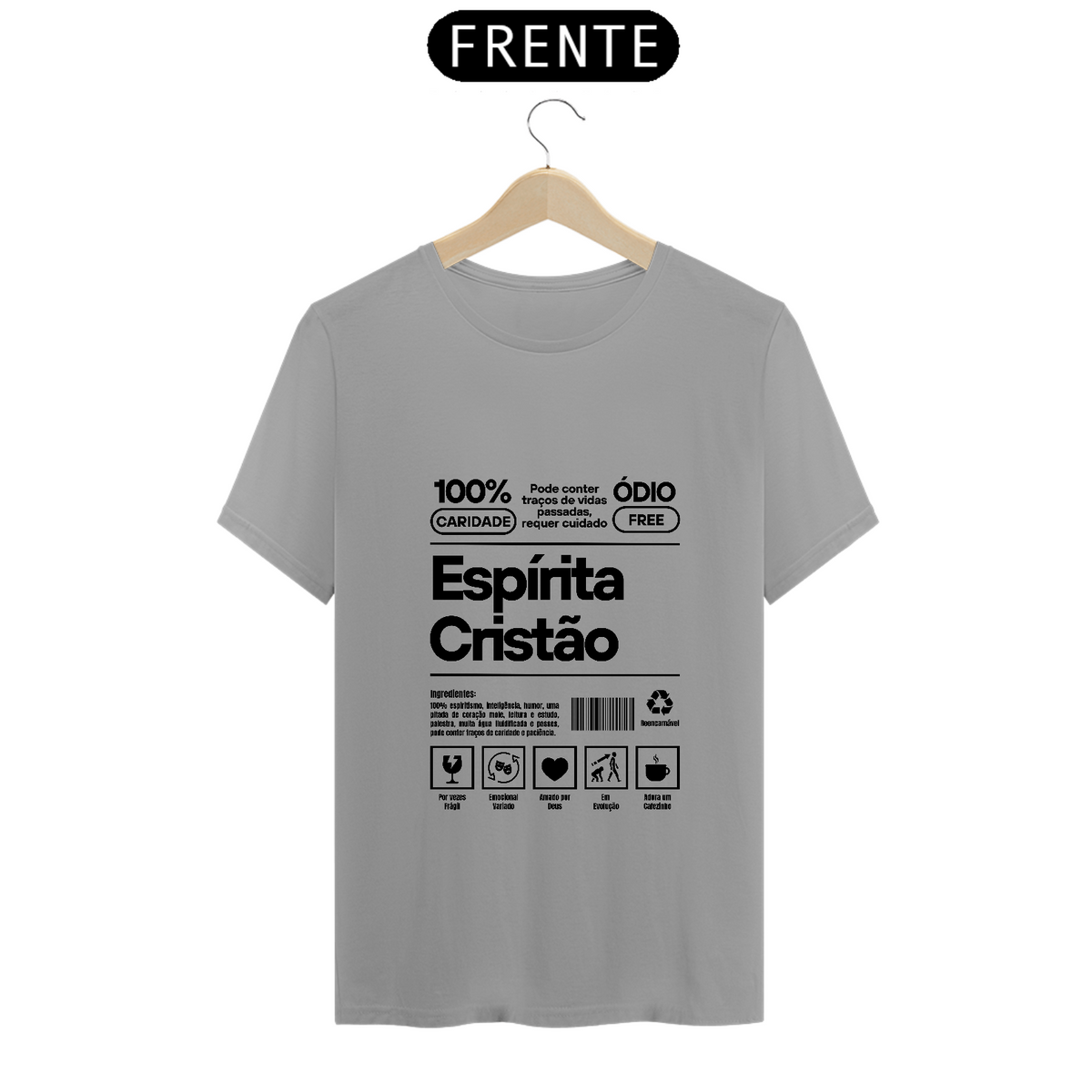 Nome do produto: Camiseta Espírita Cristão